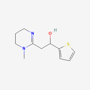 molecular formula C11H16N2OS B14147332 Ethanol, 2-(1-methyl-1,4,5,6-tetrahydropyrimidin-2-yl)-1-(thiophen-2-yl)- CAS No. 21446-81-1