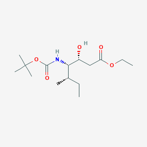 ethyl (3R,4S,5S)-3-hydroxy-5-methyl-4-[(2-methylpropan-2-yl)oxycarbonylamino]heptanoate