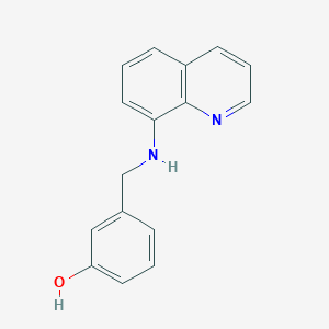 molecular formula C16H14N2O B1414736 3-{[(Quinolin-8-yl)amino]methyl}phenol CAS No. 1019573-28-4