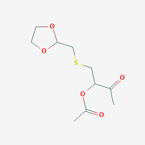 1-{[(1,3-Dioxolan-2-yl)methyl]sulfanyl}-3-oxobutan-2-yl acetate