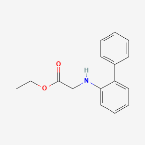 molecular formula C16H17NO2 B1414739 Ethyl 2-[(2-phenylphenyl)amino]acetate CAS No. 39950-19-1