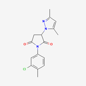 1-(3-Chloro-4-methylphenyl)-3-(3,5-dimethylpyrazol-1-yl)pyrrolidine-2,5-dione