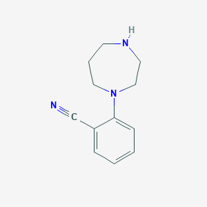 molecular formula C12H15N3 B1414740 2-(1,4-Diazepan-1-yl)benzonitrile CAS No. 1020986-79-1