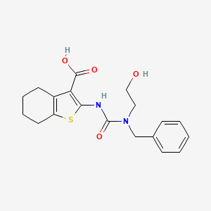 molecular formula C19H22N2O4S B14147417 2-[[Benzyl(2-hydroxyethyl)carbamoyl]amino]-4,5,6,7-tetrahydro-1-benzothiophene-3-carboxylic acid CAS No. 903869-50-1