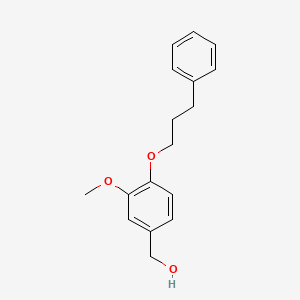 molecular formula C17H20O3 B1414744 [3-甲氧基-4-(3-苯基丙氧基)苯基]甲醇 CAS No. 1021030-78-3