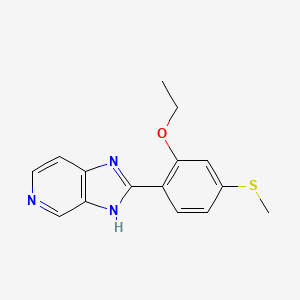 molecular formula C15H15N3OS B14147445 2-[2-Ethoxy-4-(methylsulfanyl)phenyl]-3H-imidazo[4,5-c]pyridine CAS No. 89075-28-5