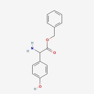 molecular formula C15H15NO3 B14147478 Benzyl 2-amino-2-(4-hydroxyphenyl)acetate CAS No. 163089-47-2