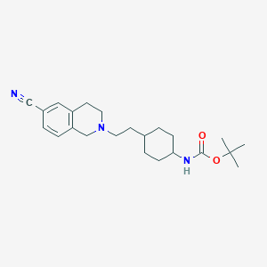 Tert-butyl N-[4-[2-(6-cyano-3,4-dihydro-1H-isoquinolin-2-yl)ethyl]cyclohexyl]carbamate