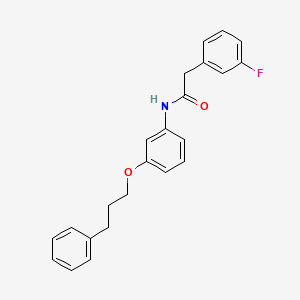 molecular formula C23H22FNO2 B14147591 2-(3-fluorophenyl)-N-[3-(3-phenylpropoxy)phenyl]acetamide CAS No. 904627-64-1