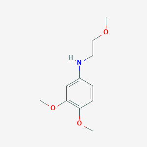 molecular formula C11H17NO3 B1414762 3,4-dimethoxy-N-(2-methoxyethyl)aniline CAS No. 1021000-38-3