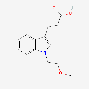 molecular formula C14H17NO3 B1414765 3-[1-(2-methoxyethyl)-1H-indol-3-yl]propanoic acid CAS No. 1021245-39-5