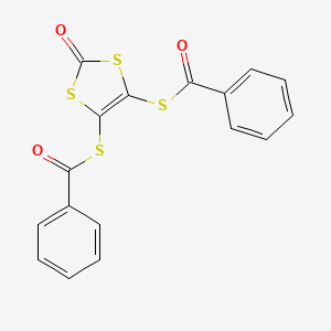 molecular formula C17H10O3S4 B14147663 4,5-Bis(benzoylsulfanyl)-1,3-dithiol-2-one CAS No. 68494-09-7