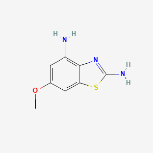 molecular formula C8H9N3OS B1414768 6-Methoxy-1,3-benzothiazole-2,4-diamine CAS No. 1071365-43-9