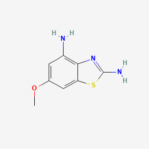 molecular formula C8H9N3OS B1414768 6-甲氧基-1,3-苯并噻唑-2,4-二胺 CAS No. 1071365-43-9