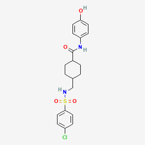 4-({[(4-chlorophenyl)sulfonyl]amino}methyl)-N-(4-hydroxyphenyl)cyclohexanecarboxamide