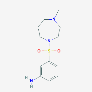 molecular formula C12H19N3O2S B1414771 3-[(4-Methyl-1,4-diazepan-1-yl)sulfonyl]aniline CAS No. 1042561-91-0
