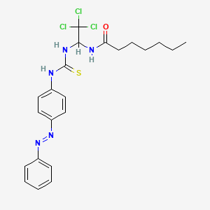 N-{2,2,2-trichloro-1-[({4-[(E)-phenyldiazenyl]phenyl}carbamothioyl)amino]ethyl}heptanamide