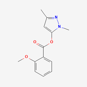 1,3-Dimethyl-1H-pyrazol-5-yl 2-methoxybenzoate