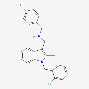 1-[1-(2-chlorobenzyl)-2-methyl-1H-indol-3-yl]-N-(4-fluorobenzyl)methanamine