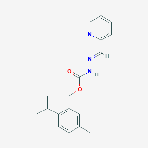 5-methyl-2-(propan-2-yl)benzyl (2E)-2-(pyridin-2-ylmethylidene)hydrazinecarboxylate