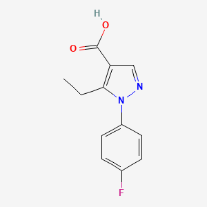 molecular formula C12H11FN2O2 B1414777 5-ethyl-1-(4-fluorophenyl)-1H-pyrazole-4-carboxylic acid CAS No. 1152880-93-7