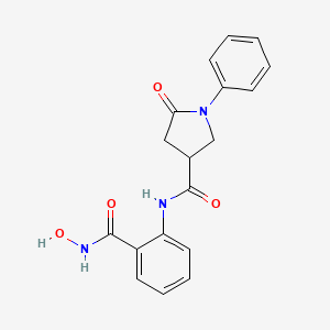 N-(2((Hydroxyamino)carbonyl)phenyl)-5-oxo-1-phenyl-3-pyrrolidinecarboxamide