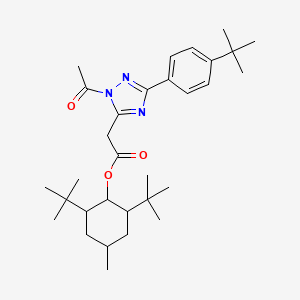 (2,6-Ditert-butyl-4-methylcyclohexyl) 2-[2-acetyl-5-(4-tert-butylphenyl)-1,2,4-triazol-3-yl]acetate