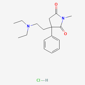 (+-)-2-(2-(Diethylamino)ethyl)-N-methyl-2-phenylsuccinimide hydrochloride