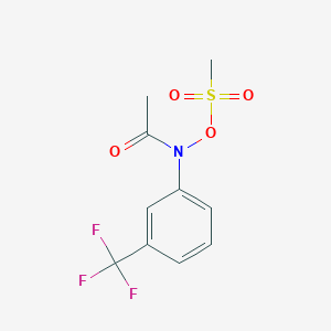 N-[(Methanesulfonyl)oxy]-N-[3-(trifluoromethyl)phenyl]acetamide