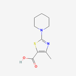 molecular formula C10H14N2O2S B1414783 4-Methyl-2-piperidin-1-yl-1,3-thiazole-5-carboxylic acid CAS No. 1071382-54-1