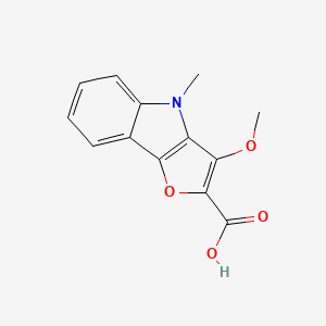 molecular formula C13H11NO4 B14147840 3-Methoxy-4-methyl-4H-furo[3,2-B]indole-2-carboxylic acid CAS No. 89224-64-6