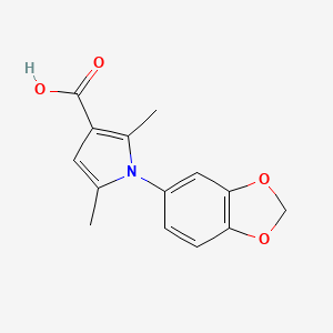 1-(1,3-Benzodioxol-5-YL)-2,5-dimethyl-1H-pyrrole-3-carboxylic acid