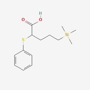 molecular formula C14H22O2SSi B14147898 2-(Phenylsulfanyl)-5-(trimethylsilyl)pentanoic acid CAS No. 88729-71-9