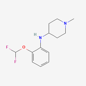 molecular formula C13H18F2N2O B1414790 N-[2-(二氟甲氧基)苯基]-1-甲基哌啶-4-胺 CAS No. 1042525-04-1