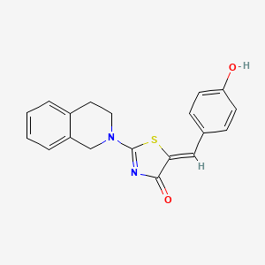 (5Z)-2-(3,4-dihydro-1H-isoquinolin-2-yl)-5-[(4-hydroxyphenyl)methylidene]-1,3-thiazol-4-one