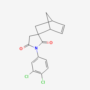 molecular formula C16H13Cl2NO2 B14147909 1a(2)-(3,4-Dichlorophenyl)spiro[bicyclo[2.2.1]hept-5-ene-2,3a(2)-pyrrolidine]-2a(2),5a(2)-dione CAS No. 1005130-41-5