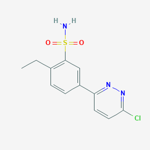 molecular formula C12H12ClN3O2S B1414791 5-(6-Chloropyridazin-3-YL)-2-ethylbenzenesulfonamide CAS No. 1119441-50-7