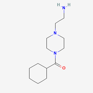 molecular formula C13H25N3O B1414793 2-(4-Cyclohexanecarbonylpiperazin-1-yl)ethan-1-amine CAS No. 1018552-50-5