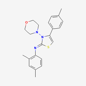 (2Z)-N-(2,4-Dimethylphenyl)-4-(4-methylphenyl)-3-(morpholin-4-yl)-1,3-thiazol-2(3H)-imine