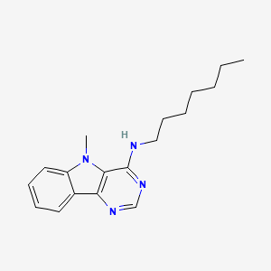 molecular formula C18H24N4 B14147940 N-heptyl-5-methylpyrimido[5,4-b]indol-4-amine CAS No. 877783-48-7