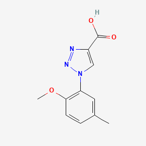 molecular formula C11H11N3O3 B1414797 1-(2-甲氧基-5-甲苯基)-1H-1,2,3-三唑-4-羧酸 CAS No. 1038240-97-9