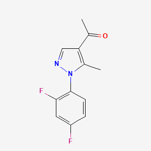 molecular formula C12H10F2N2O B1414799 1-(1-(2,4-Difluorophenyl)-5-methyl-1H-pyrazol-4-yl)ethanone CAS No. 105224-00-8