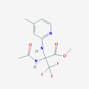 Methyl 2-acetamido-3,3,3-trifluoro-2-[(4-methylpyridin-2-yl)amino]propanoate