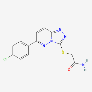 2-[[6-(4-Chlorophenyl)-[1,2,4]triazolo[4,3-b]pyridazin-3-yl]sulfanyl]acetamide