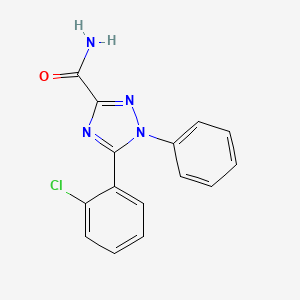 molecular formula C15H11ClN4O B14148026 5-(2-Chlorophenyl)-1-phenyl-1H-1,2,4-triazole-3-carboxamide CAS No. 89010-22-0