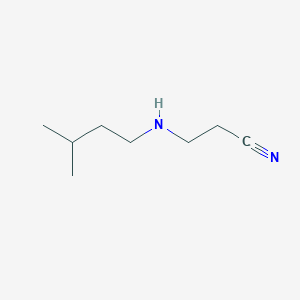 molecular formula C8H16N2 B1414803 3-[(3-Methylbutyl)amino]propanenitrile CAS No. 927385-48-6