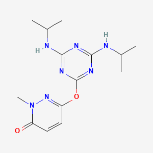 6-[[4,6-Bis(propan-2-ylamino)-1,3,5-triazin-2-yl]oxy]-2-methylpyridazin-3-one