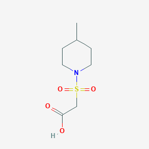 molecular formula C8H15NO4S B1414806 2-[(4-Methylpiperidin-1-yl)sulfonyl]acetic acid CAS No. 1042628-18-1