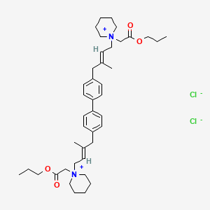 Piperidinium, 1,1'-(p,p'-biphenylylenebis(3-methyl-2-butenylene))bis(1-carboxymethyl-, dichloride, dipropyl ester