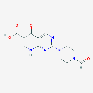 molecular formula C13H13N5O4 B14148093 5,8-Dihydro-2-(4-formyl-1-piperazinyl)-5-oxopyrido[2,3-d]pyrimidine-6-carboxylic acid CAS No. 65897-47-4